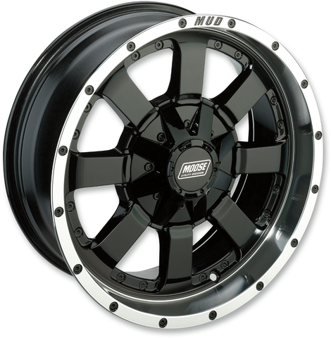 MOOSE UTILITY 420 X Wheel - Front/Rear - Machined Black - 17x7 - 4/115 - 4+3 420M17741105BM4