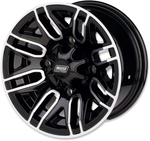 MOOSE UTILITY 112X Wheel - Front - 12x7 - 4/156 - 4+3 - Black 112M127156GBMF4