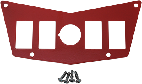 MOOSE UTILITY Dash Plate - 4 Switch - Red 100-4393-PU