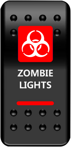 MOOSE UTILITY Rocker Switch - Zombie Lights - Red ZMB-PWR-R
