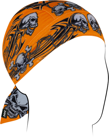 ZAN HEADGEAR SportFlex® Flydanna® - Orange Tribal Skull ZL669