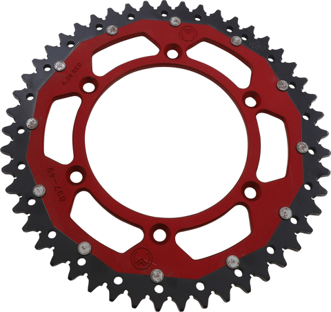 MOOSE RACING Dual Sprocket - Red - 49 Tooth 1210-897-49-13X