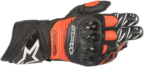 ALPINESTARS GP Pro RS3 Gloves - Black/Red Fluo - Small 3556922-1030-S