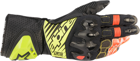 ALPINESTARS GP Tech S Gloves - Black/Yellow/White/Red - Medium 3556422-1503-M