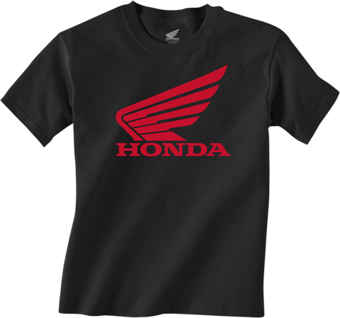 HONDA APPAREL Youth Honda Wing T-Shirt - Black - Small NP21S-Y3033-S