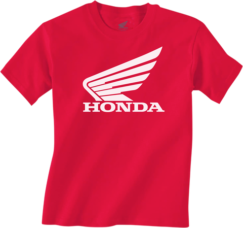 HONDA APPAREL Youth Honda Wing T-Shirt - Red - Small NP21S-Y3034-S