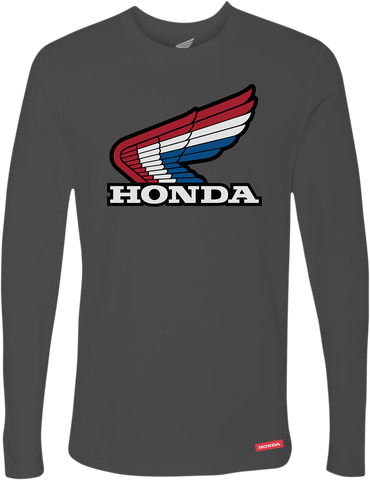 HONDA APPAREL Honda Wing Long-Sleeve T-Shirt - Charcoal - Large NP21S-M3023-L