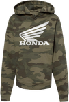 HONDA APPAREL Youth Honda Hoodie - Camo - Large NP21S-Y3036-L