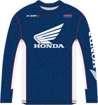 HONDA APPAREL Honda HRC Long-Sleeve T-Shirt - Navy/White - Small NP21S-M2482-S