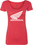 HONDA APPAREL Women's Honda Wing T-Shirt - Red - Medium NP21S-L3029-M