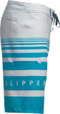 SLIPPERY Glide Board Shorts - Gray/Aqua - US 40 3230-0247