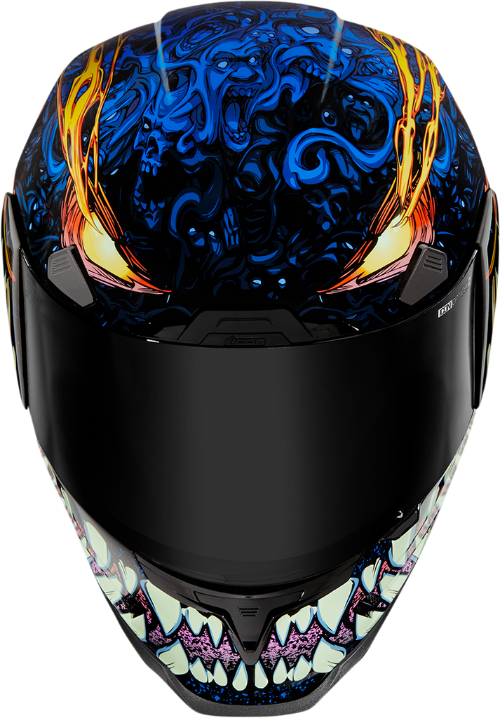 icon airflite good fortune helmet large ICON Airframe Pro™ Helmet - Soul Food - Blue