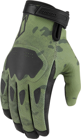 ICON Hooligan™ CE Gloves - Green Camo - Small 3301-4402