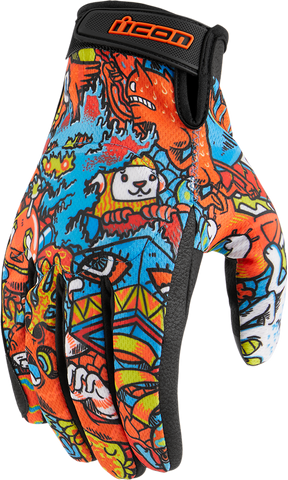 ICON Hooligan™ Redoodle Gloves - Blue - Large 3301-4422