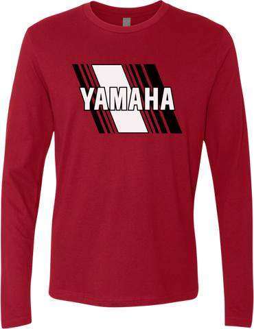 YAMAHA APPAREL Yamaha Heritage Diagonal Long-Sleeve T-Shirt - Red - 2XL NP21S-M3119-2X
