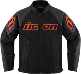 ICON Mesh AF™ Leather Jacket - Black/Red - XL 2810-3910