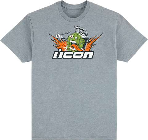 ICON Grenadier T-Shirt - Heather Black - Large 3030-21951