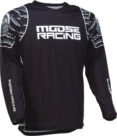 MOOSE RACING Qualifier Jersey - Black/White - Medium 2910-6967