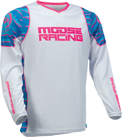 MOOSE RACING Qualifier Jersey - Blue/Pink - Small 2910-6950