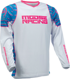 MOOSE RACING Qualifier Jersey - Blue/Pink - Large 2910-6952