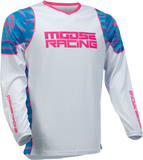 MOOSE RACING Qualifier Jersey - Blue/Pink - 5XL 2910-6957