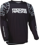 MOOSE RACING Qualifier Jersey - Black/White - Small 2910-6966