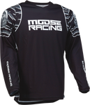 MOOSE RACING Qualifier Jersey - Black/White - 2XL 2910-6970