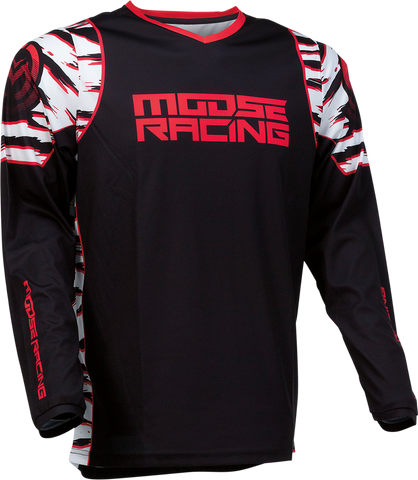 MOOSE RACING Qualifier Jersey - Black/Red - Large 2910-6976