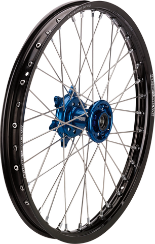 MOOSE RACING SX-1 Complete Wheel - Front - Black Wheel/Blue Hub - 21"x1.60" - Yamaha YFN-16021-BKBU