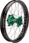 MOOSE RACING SX-1 Complete Wheel - Rear - Black Wheel/Green Hub - 19"x2.15" - Kawasaki KR-21519-BKGN