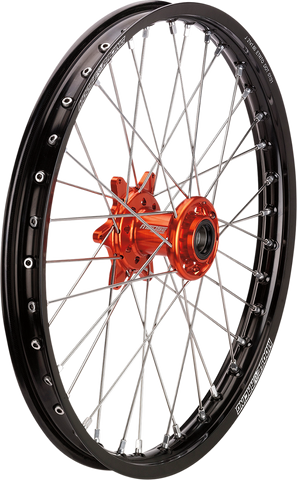 MOOSE RACING SX-1 Complete Wheel - Front - Black Wheel/Orange Hub - 21"x1.60" - KTM MF-16021-BKOR
