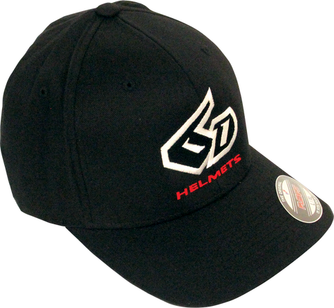6D HELMETS 6D Helmets Logo Flexfit Hat - Black - Small/Medium 52-3006
