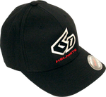 6D HELMETS 6D Helmets Logo Flexfit Hat - Black - Large/XL 52-3008