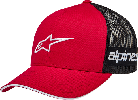ALPINESTARS Back Straight Hat - Black/Red - One Size 1212813403010OS