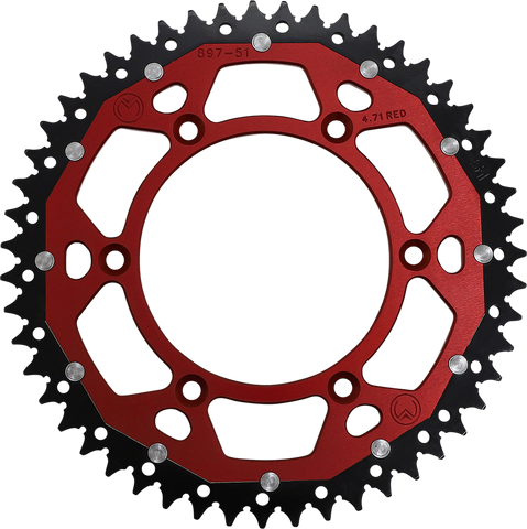 MOOSE RACING Dual Sprocket - Red - 51 Tooth 1210-897-51-13X