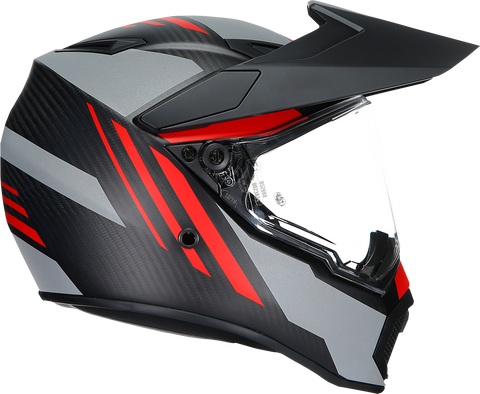 AGV AX9 Helmet - Refractive ADV - Matte Carbon/Red - MS 217631O2LY01406