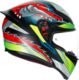 AGV K1 Helmet - Dundee - Matte Lime/Red - MS 210281O2I006106