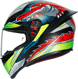 AGV K1 Helmet - Dundee - Matte Lime/Red - MS 210281O2I006106