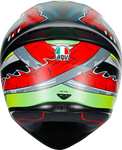 AGV K1 Helmet - Dundee - Matte Lime/Red - XL 210281O2I006110