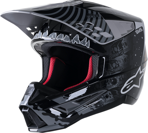ALPINESTARS SM5 Helmet - Solar Flare - Gloss Black/Gray/Gold - Medium 8305822-1959-MD