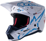 ALPINESTARS SM5 Helmet - Action - Gloss White/Cyan/Black - Medium 8306122-2077-MD