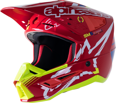 ALPINESTARS SM5 Helmet - Action - Red/White/Fluo Yellow - XL 8306122-3325-XL