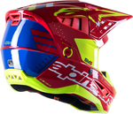 ALPINESTARS SM5 Helmet - Action - Red/White/Fluo Yellow - Large 8306122-3325-LG