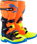 ALPINESTARS Tech 5 Boots - Orange Fluorescent/Blue/Yellow Fluorescent - US 7 2015015-4755-7