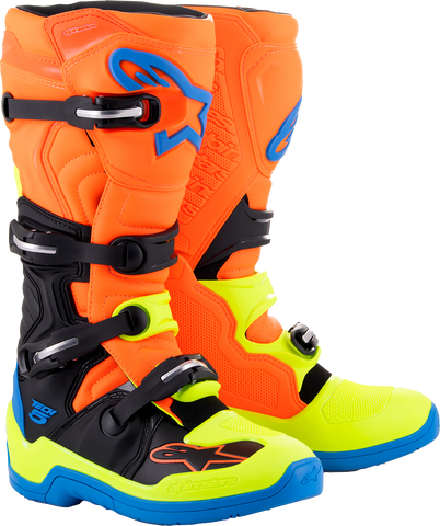 ALPINESTARS Tech 5 Boots - Orange Fluorescent/Blue/Yellow Fluorescent - US 10 2015015-4755-10