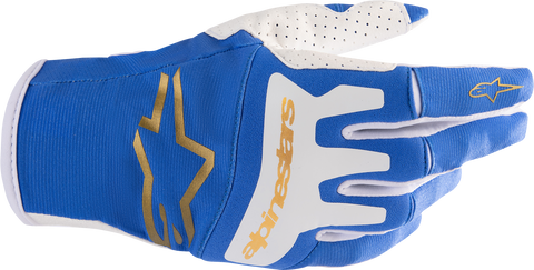 ALPINESTARS Techstar Gloves - Blue/Gold - Large 3561023-7265-L