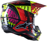 ALPINESTARS SM5 Helmet - Solar Flare - Gloss Black/Red/Yellow - 2XL 8305822-1355-2X