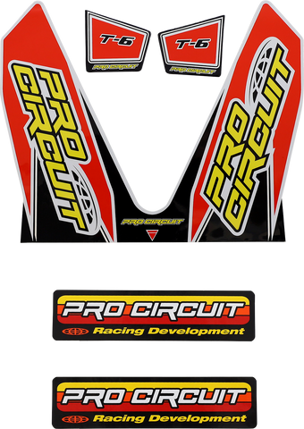 PRO CIRCUIT T-6 Mini Decal - Red DC22MINI