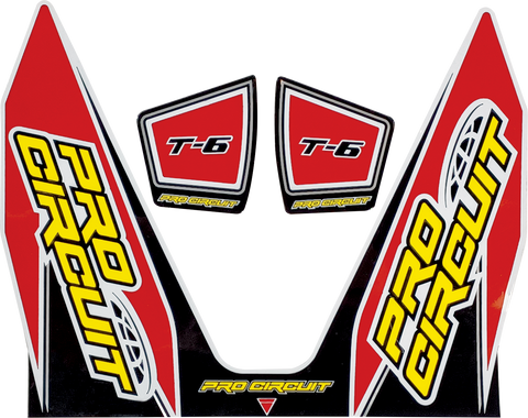 PRO CIRCUIT T-6 Decal - Red DC22T6-RED