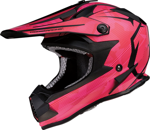 MOOSE RACING Youth F.I. Helmet - Agroid Camo - MIPS? - Pink/Red - Large 0111-1528